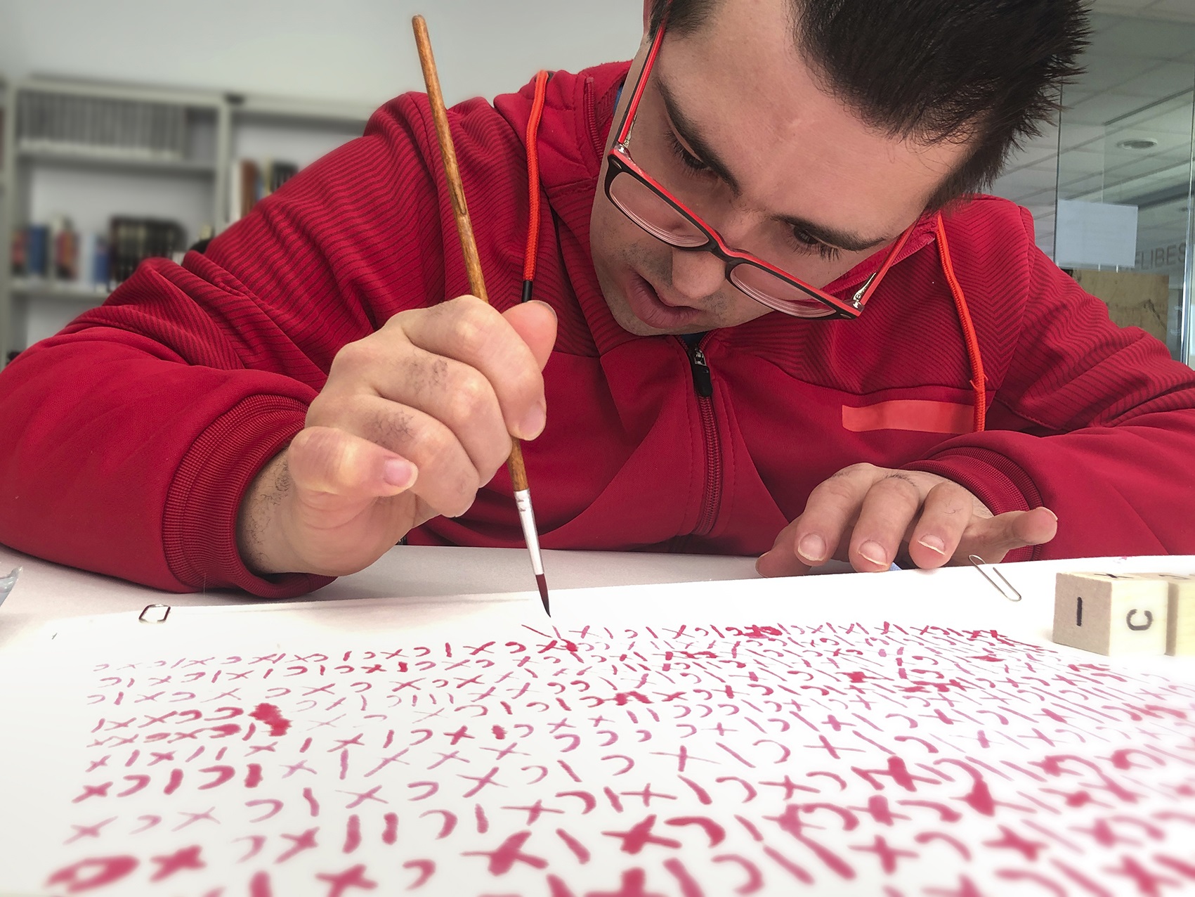 Imagen de Jesus en el scriptorium