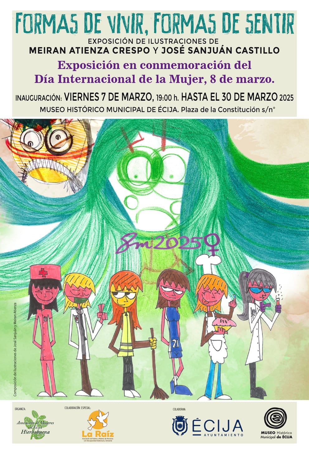 Imagen sobre el cartel de exposición artística