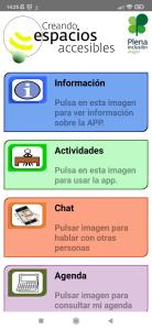 Portada de la aplicación Creando Espacios Accesibles de Plena inclusión Aragón