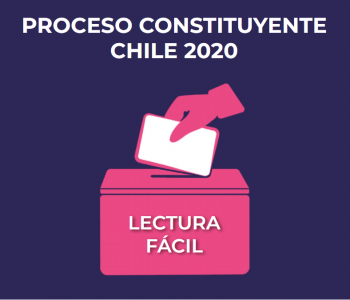 Portada del libro, donde aparece el título y el dibujo de una mano introduciendo un voto en la urna. En la urna dice Lectura Fácil.