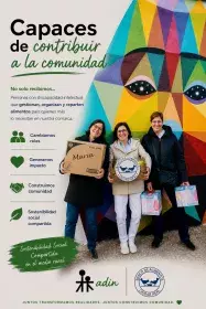 Residentes de Vivienda con Apoyo preparando el reparto del Banco de Alimentos