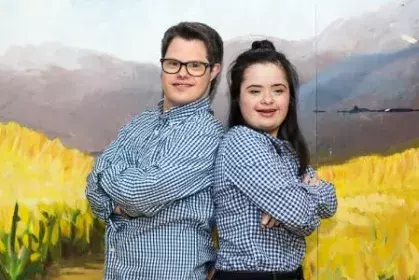 Gonzalo y Gema en una de las sesiones de fotos